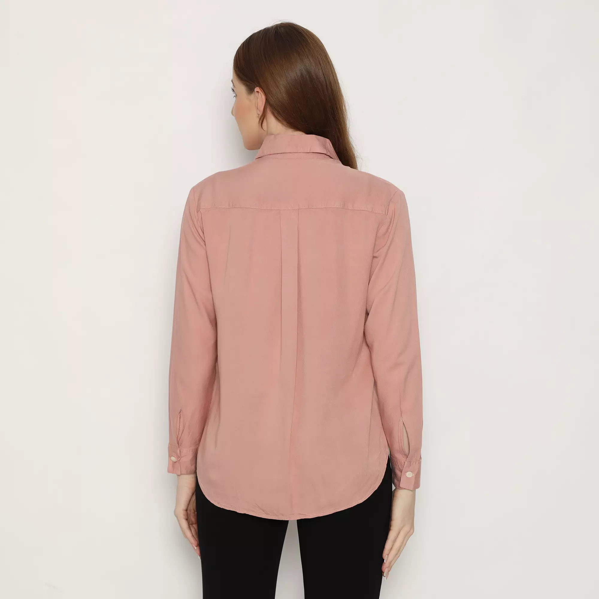 Platini Baju Kemeja Polos Basic Wanita Panjang Katun Rayon 62000.92