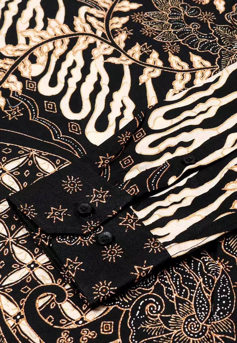 MAGINOT TANWIRA BLACK Batik Slim Fit Lengan panjang