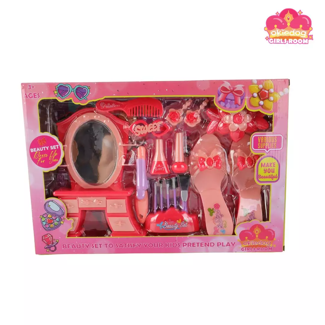 Okiedog Girls Room Make Up With High Heels - Mainan kecantikan, mainan make up anak