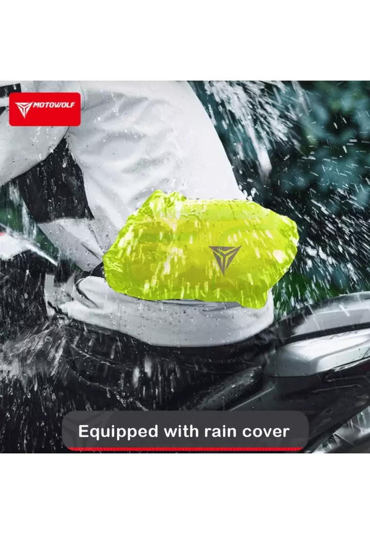 Motowolf MDL0721B Crossbody Waist Bag With Rain Cover Orange