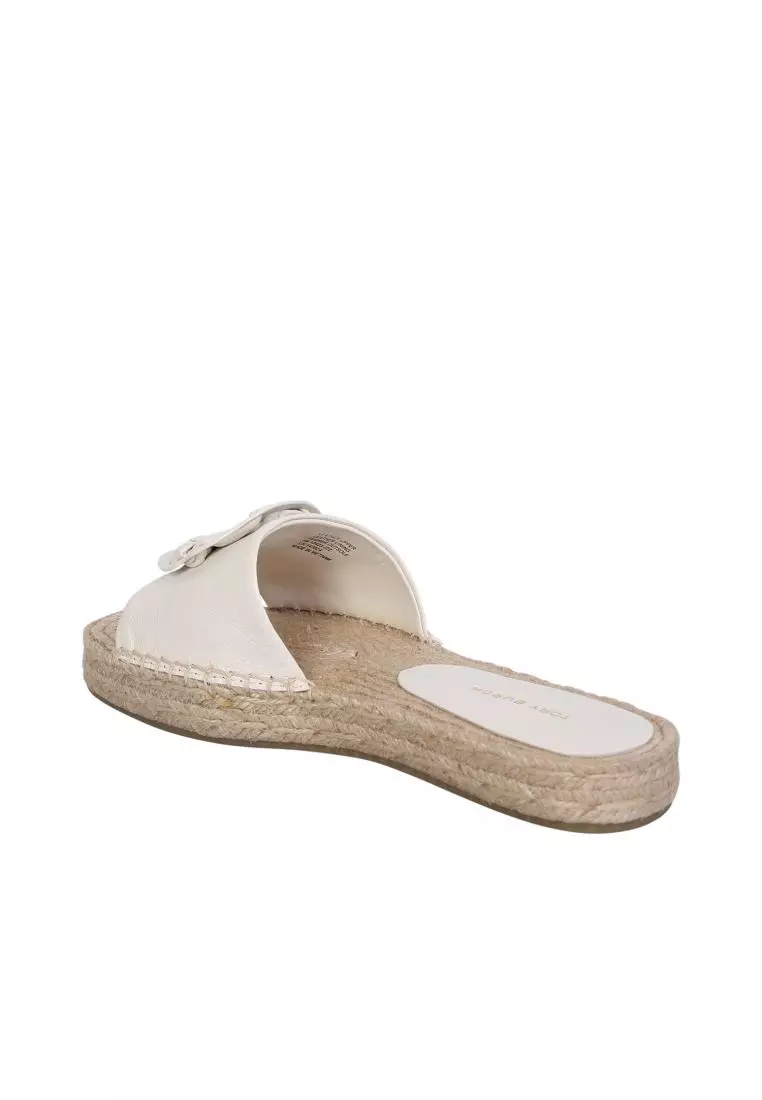 Tory burch white flip flops on sale
