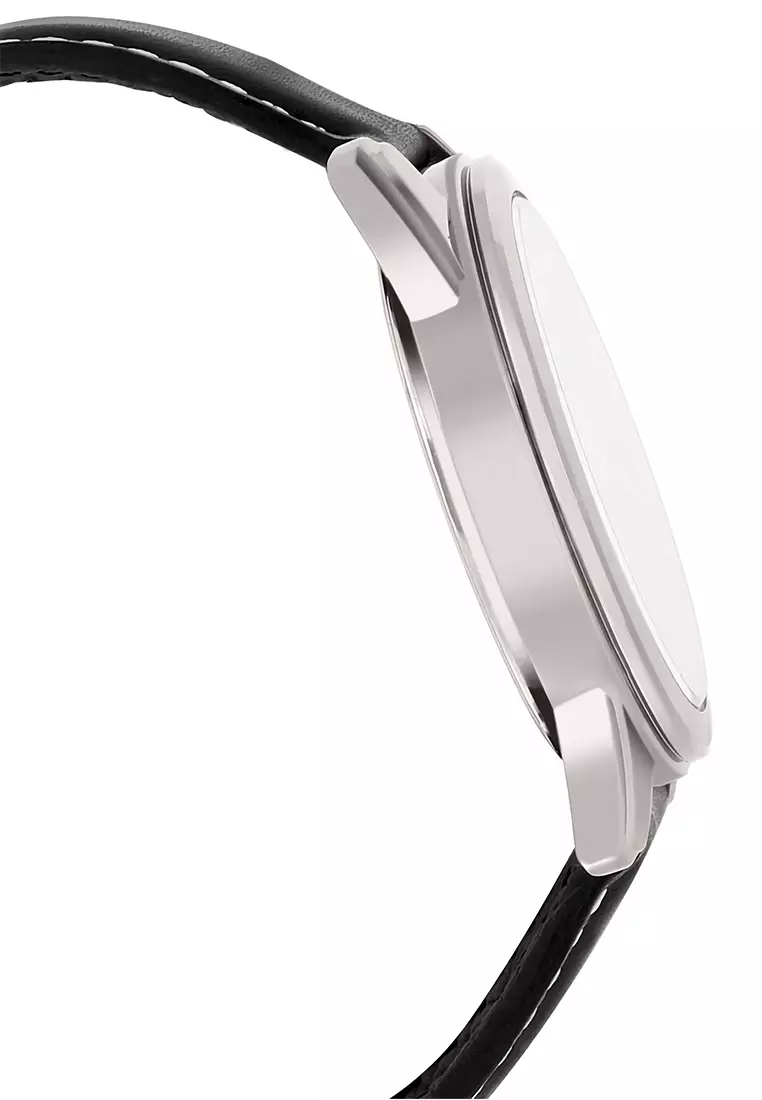 Casio - Jam Tangan Pria - Silver - Black Leather Strap - MTP-1314L-8AVDF