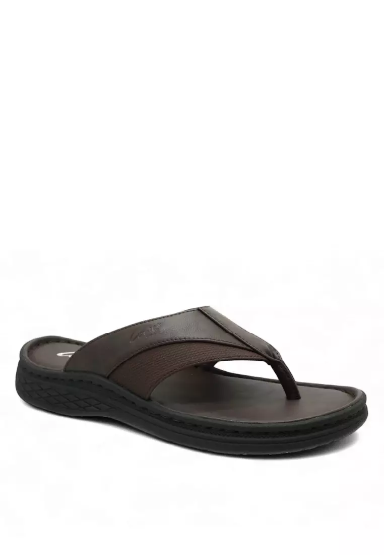Men Slip On Faux Leather Classic Casual Sandals - 250441269