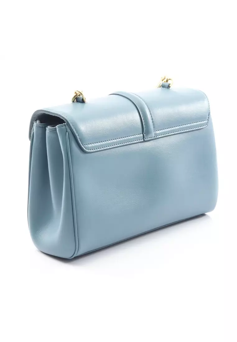 Pre-Loved Celine Teen Soft 16 Shoulder bag leather blue