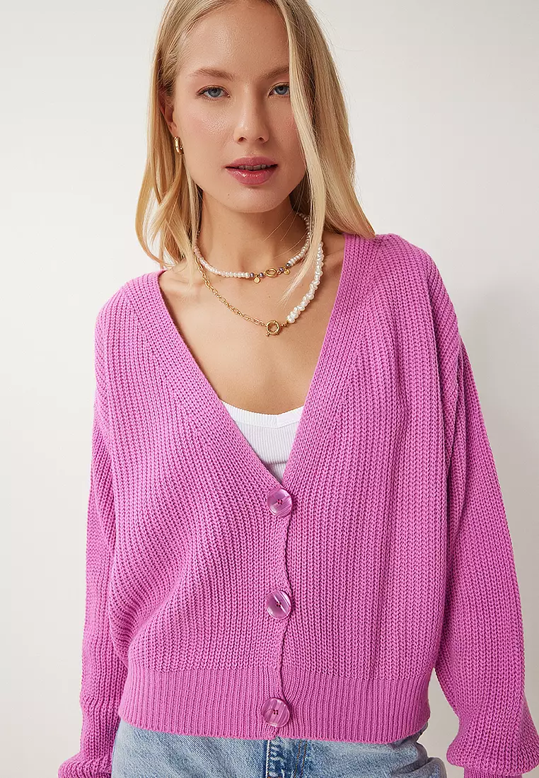 V-Neck Knit Cardigan