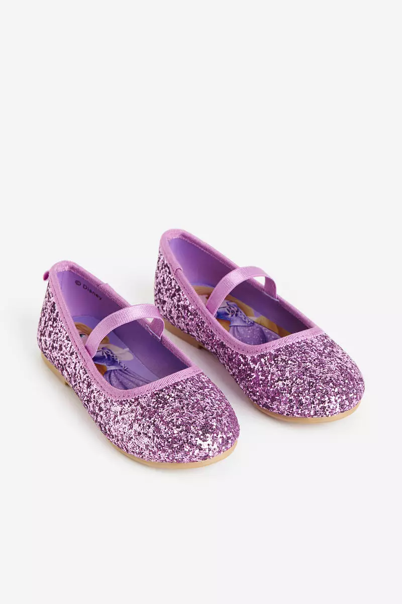 Glitter hot sale flat pumps