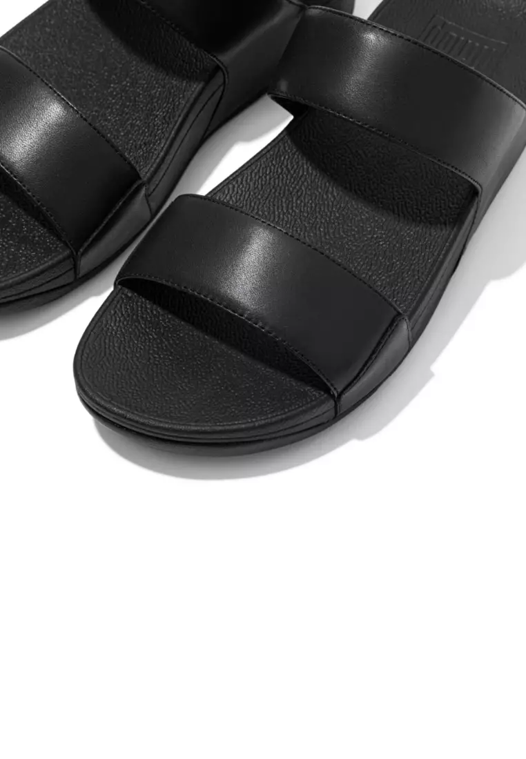 LULU Women's Leather Slides - Black (ED4-090)