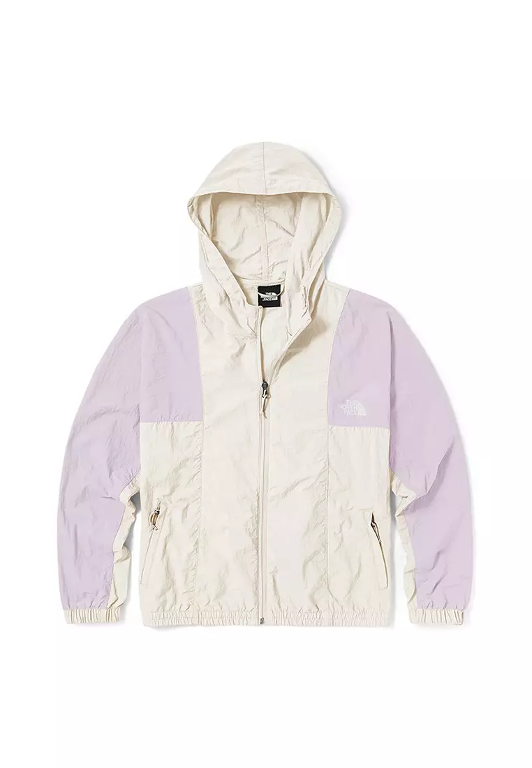 Purple and white north face jacket Clearance