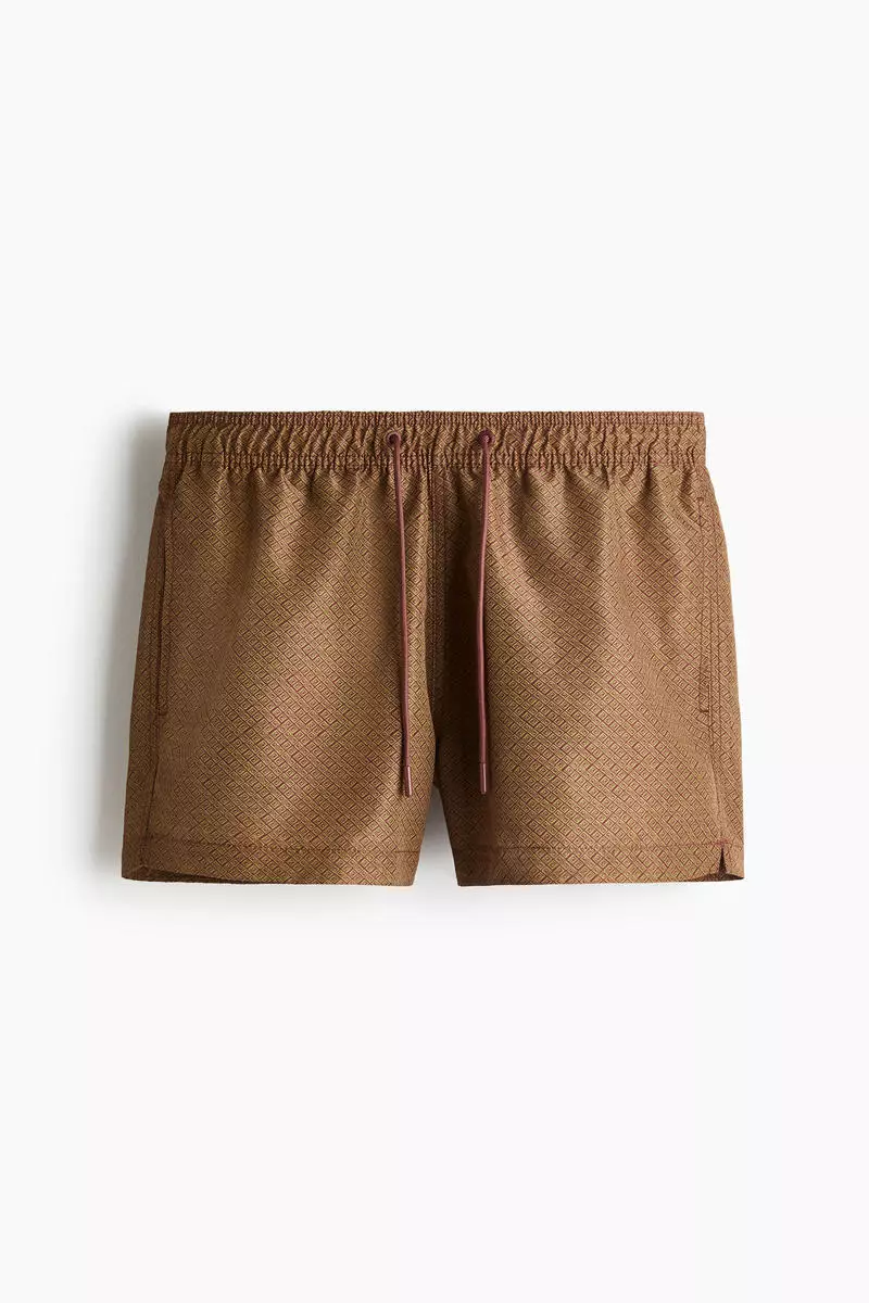 Patterned swim shorts