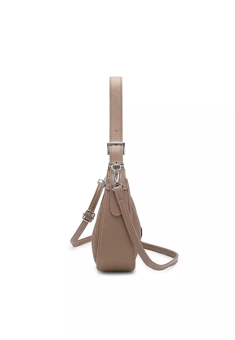 Women's Top Handle Bag / Sling Bag / Crossbody Bag / Shoulder Bag (Tas Tangan Wanita / Tas Selempang Wanita / Tas Bahu Wanita) - Cokelat