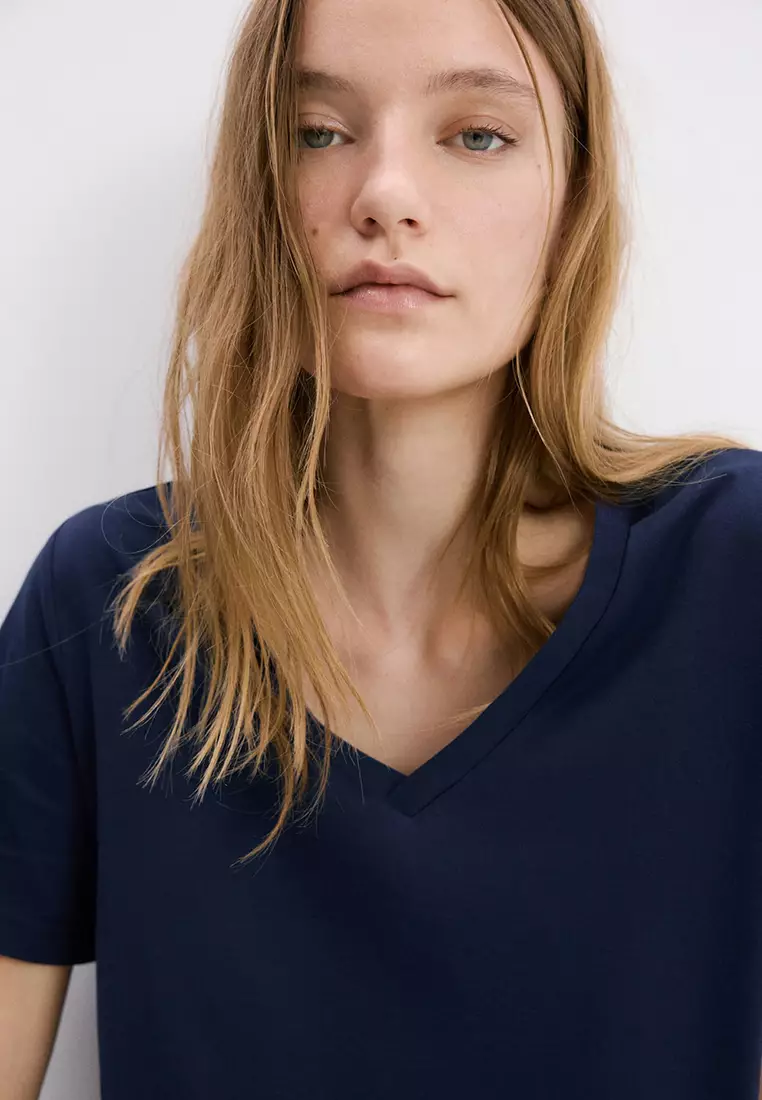 V-Neck Cotton T-Shirt