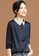 A-IN GIRLS white and navy Color-Block Double-Neck Chiffon Shirt 87A27AA8A7BA9AGS_2