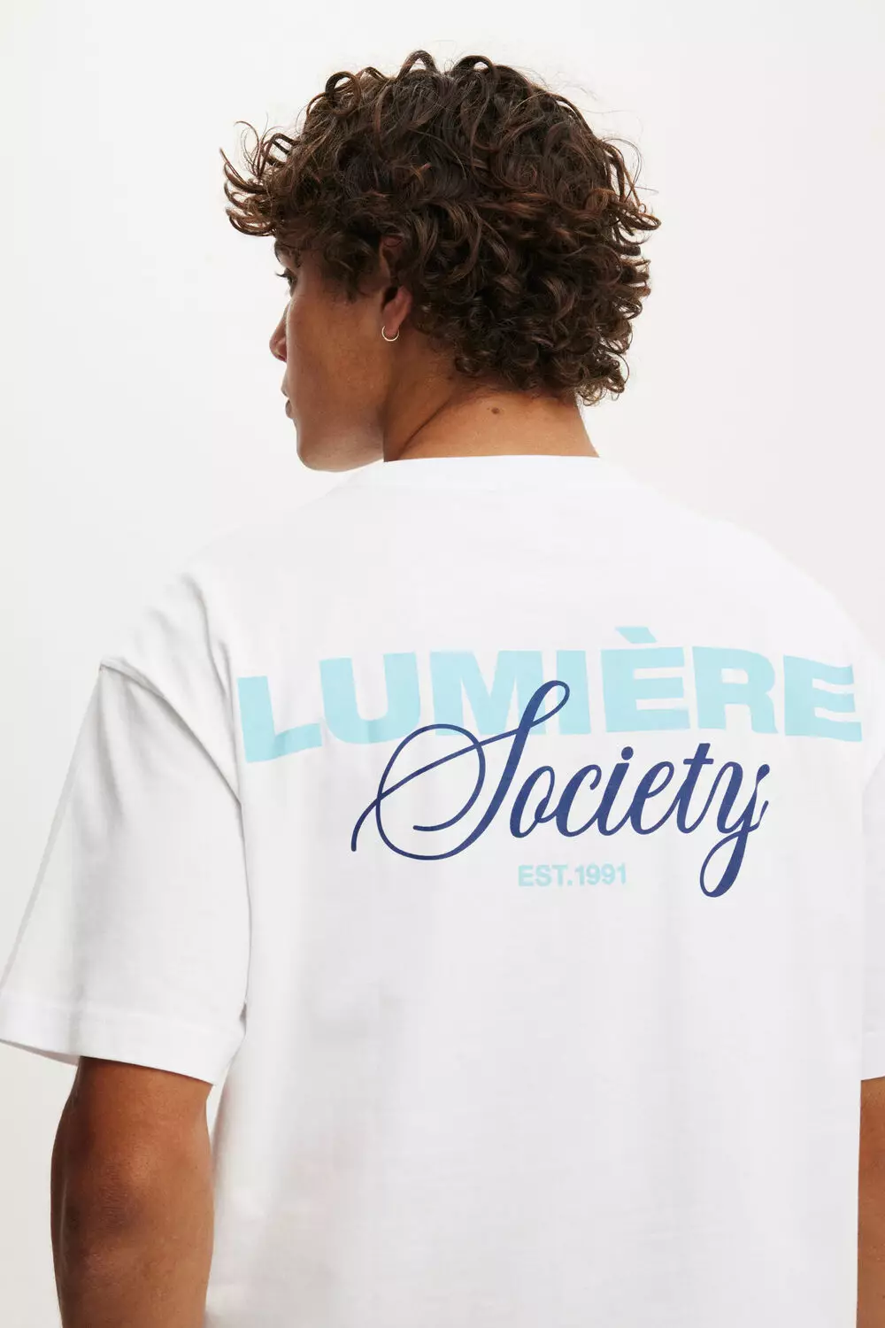 COTTON ON - ATASAN - BOX FIT TEXT T-SHIRT