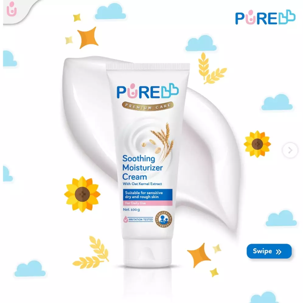 Pure BB Soothing Moisturizer Cream Baby / Krim Kulit Bayi Soothing Cream 100 gr
