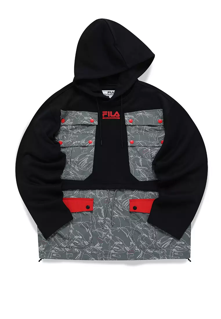 FILA FILA FUSION x White Mountaineering Logo Men s Cargo Hoodie