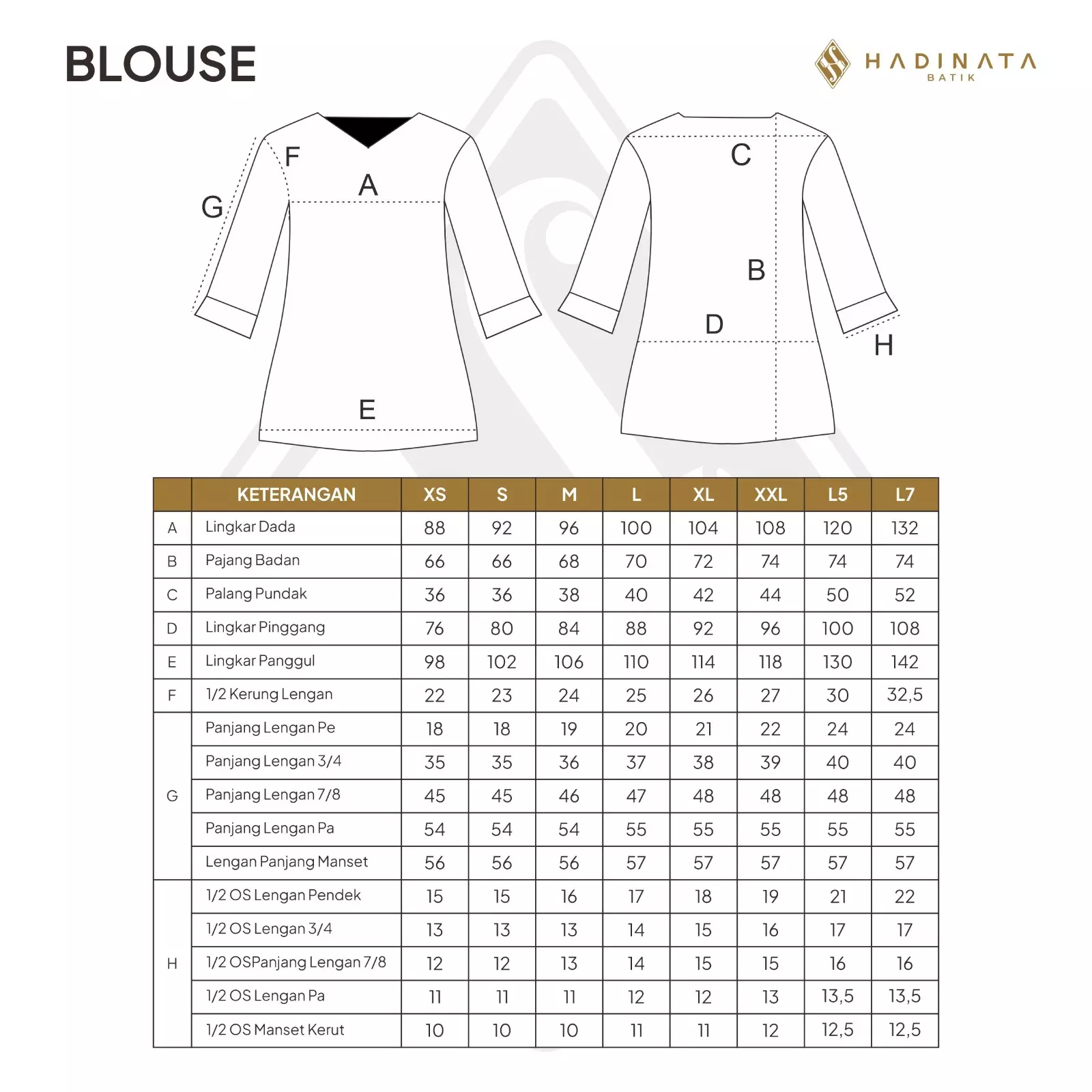 Hadinata Batik Wanita Superfine Blouse Rikha Rakha