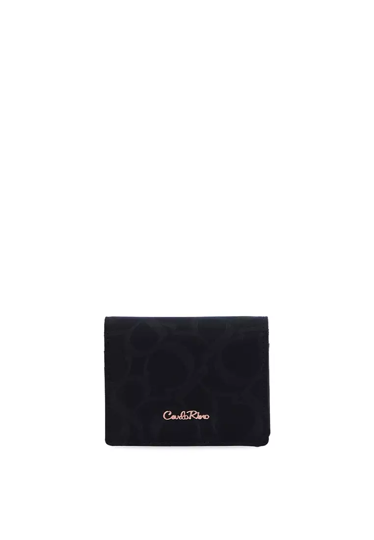 Black Carlo GEO Nylon Fold Wallet