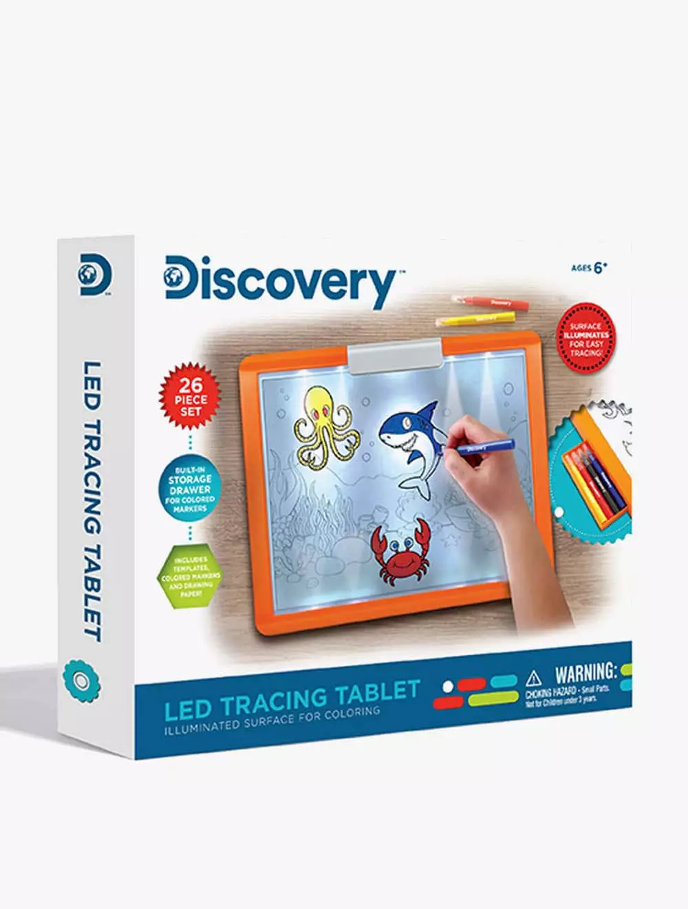 Discovery Toy Kids Tracing Tablet LED Marker Version - DCT1306015291 - Multicolor