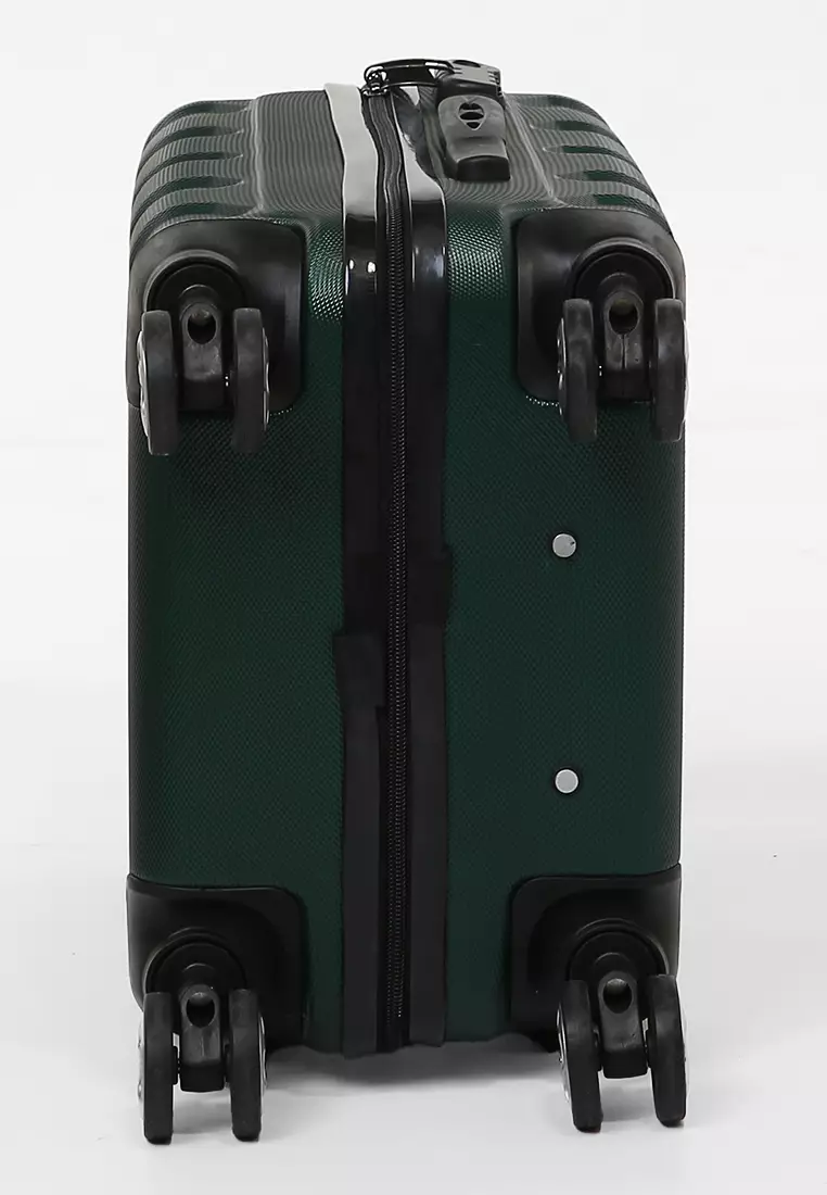 Carlton Koper Hardcase Unisex Size 20 Inch Tas Travel Combination Lock Large Compartment Material ABS+PVC Coated ORIGINAL - Green