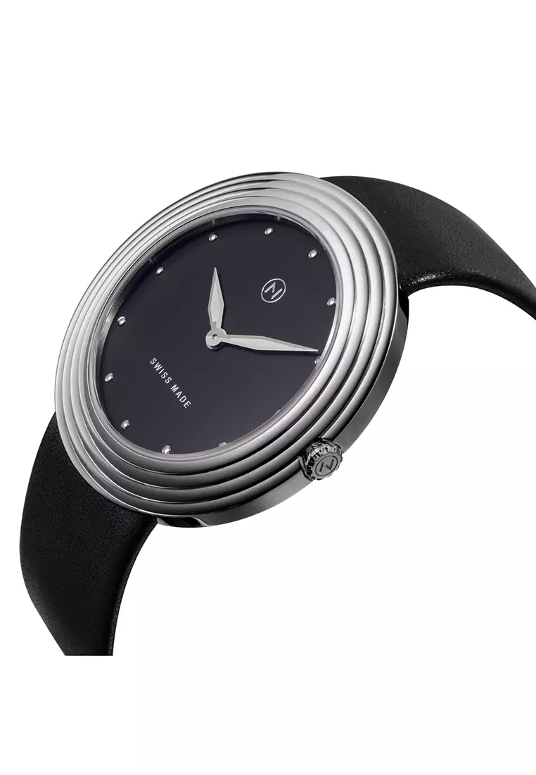 NOVE NOVE Streamliner Swiss Made Quartz Leather Watch for Men 46mm