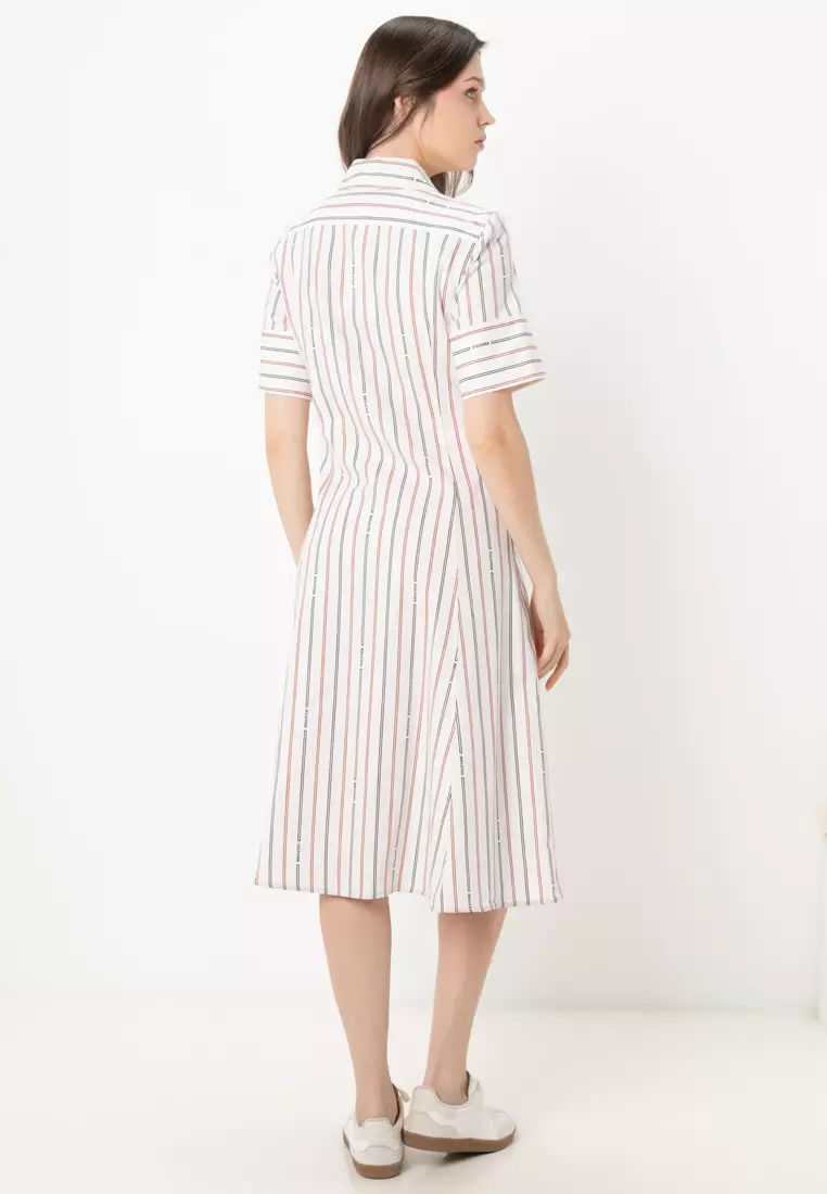Asia Fit Logo Stripe Shirt Dress - Tommy Jeans