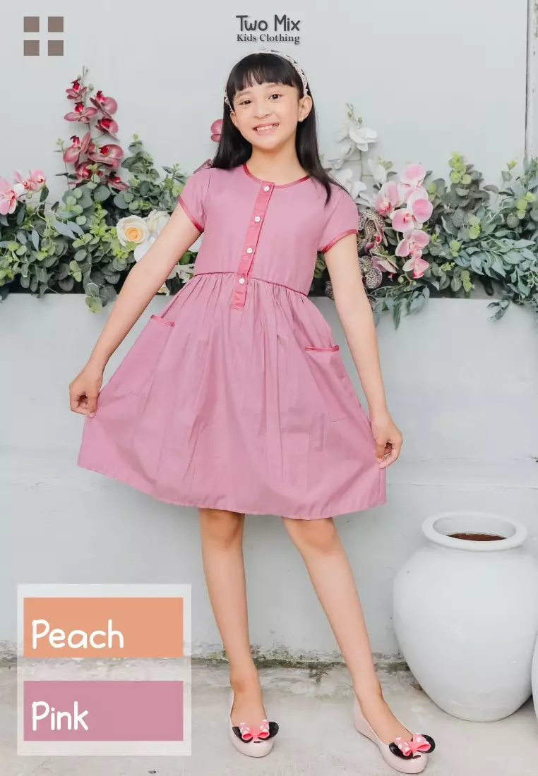 Two Mix - Dress Anak Santai Perempuan - Baju Anak Cewek Kasual 1-8 Tahun 4333