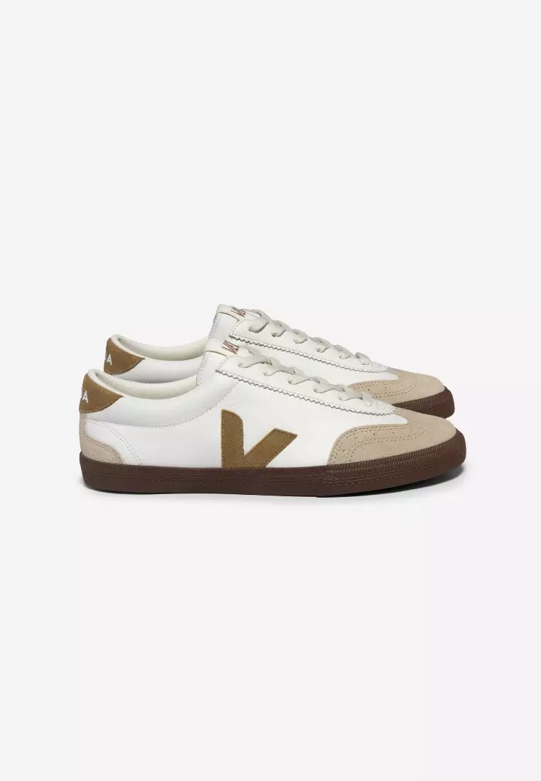 Discount on Veja  shoes - SKU: Volley Leather White Tent Bark Sneakers