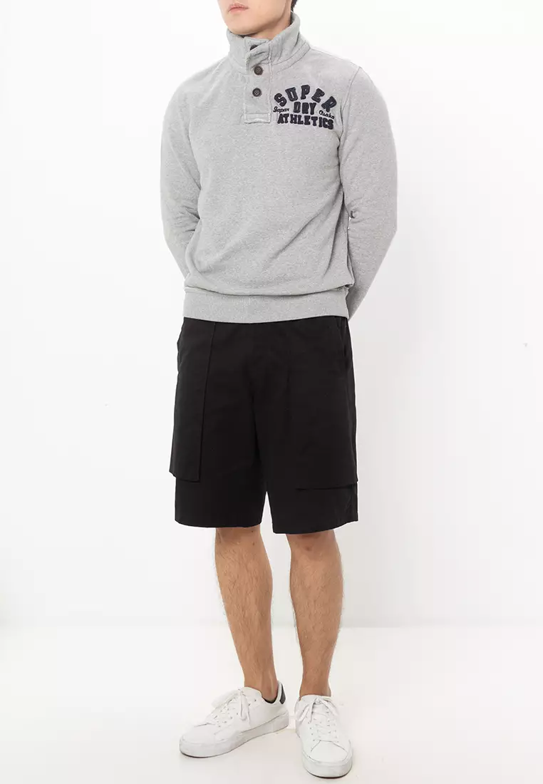 Vintage Athletic Henley Sweatshirt