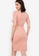ZALORA WORK pink Dolman Sleeve Side Slit Dress 8EEBFAA6BDF437GS_2