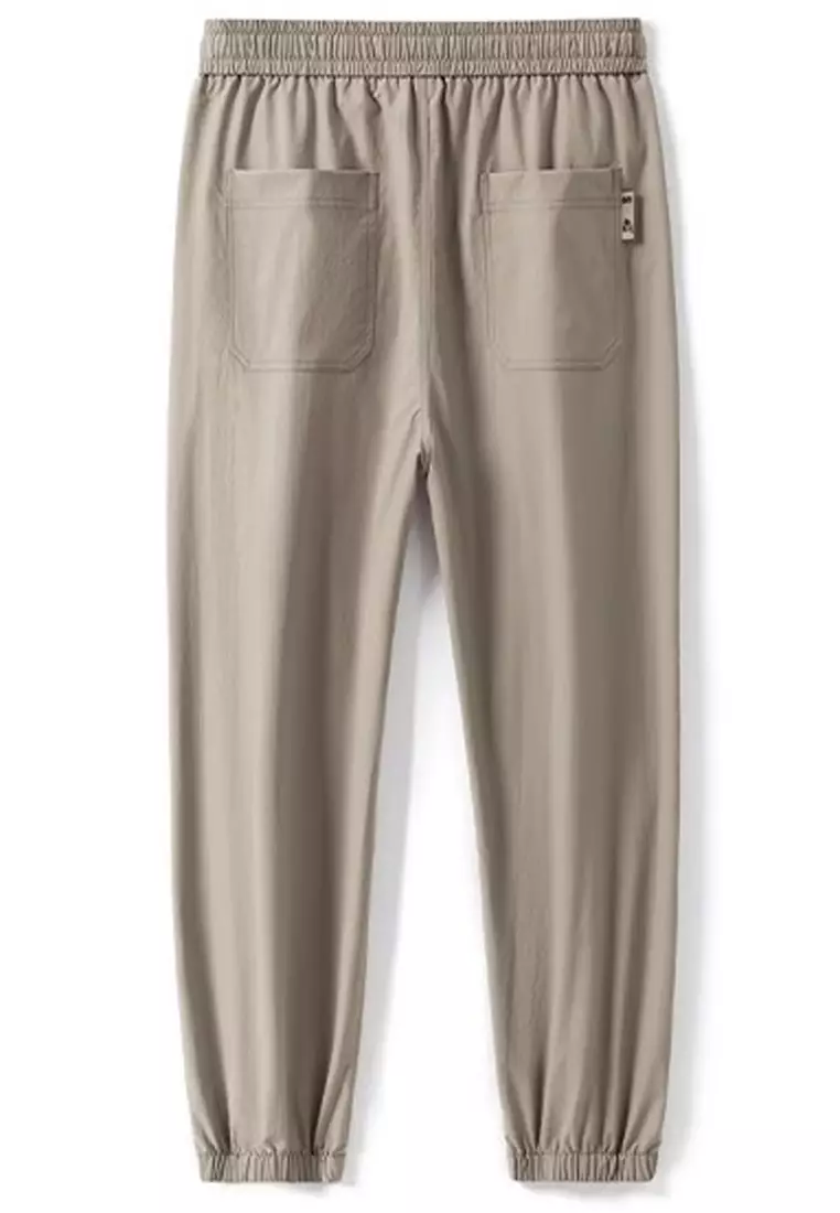 抽繩休閒束腳長褲