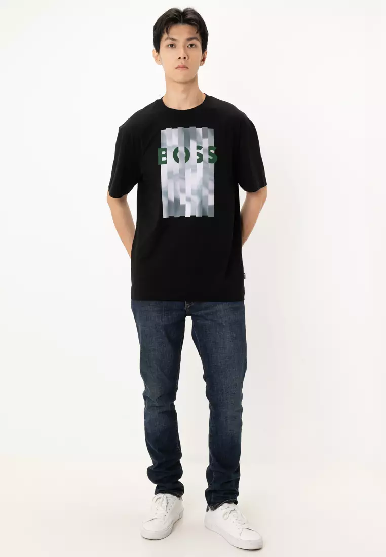 Jual BOSS Seasonal Artwork Cotton Jersey Regular Fit T-Shirt