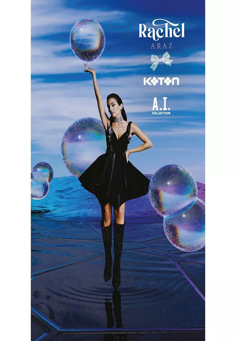 Rachel Araz x KOTON A.I. Collection V-Neck Mini Dress