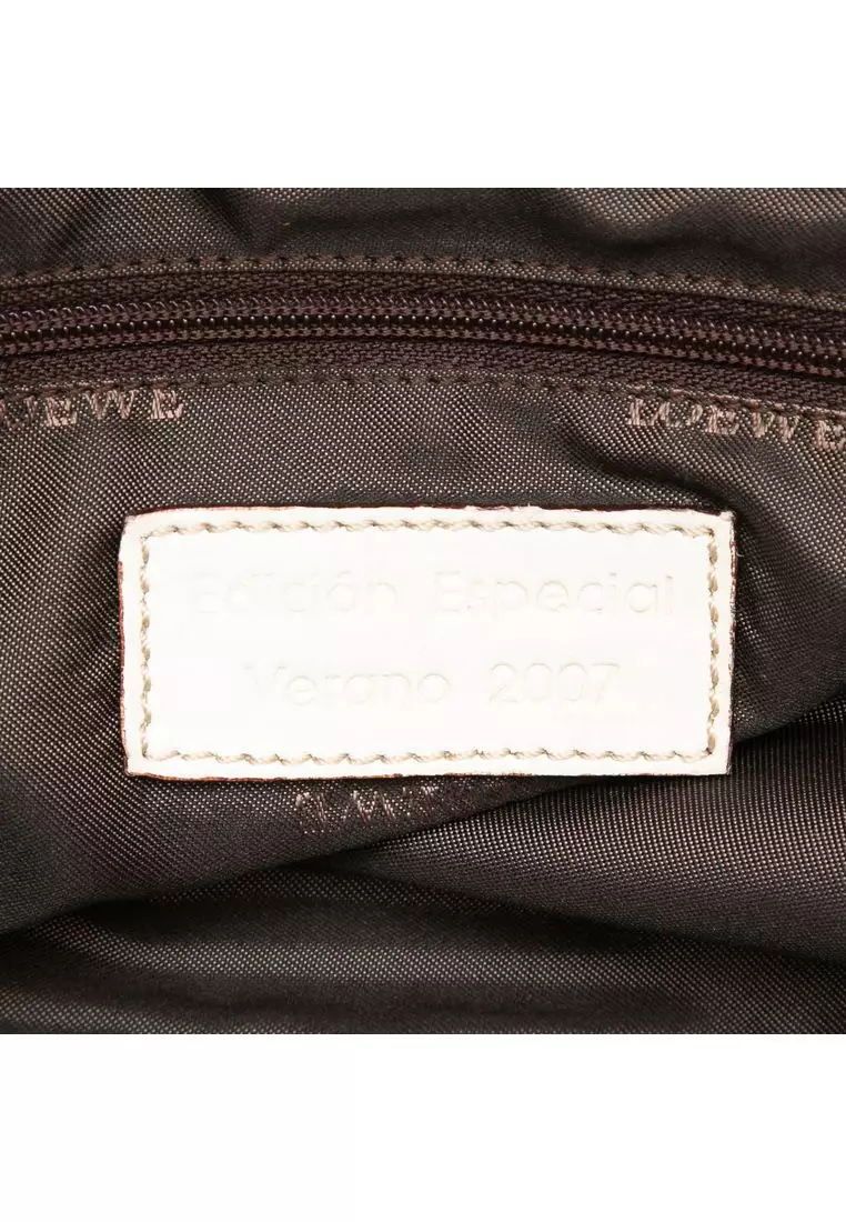 Pre-Loved Loewe Perforated Leather Stitched Amazona 28