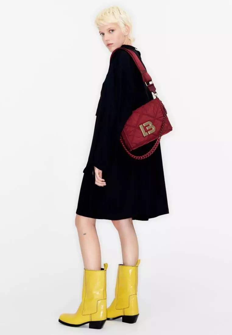 Bimba Y Lola M Dark Red Crossbody Bag