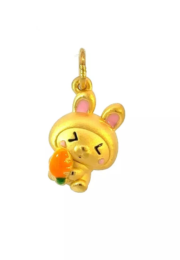 Gold bunny cheap pendant