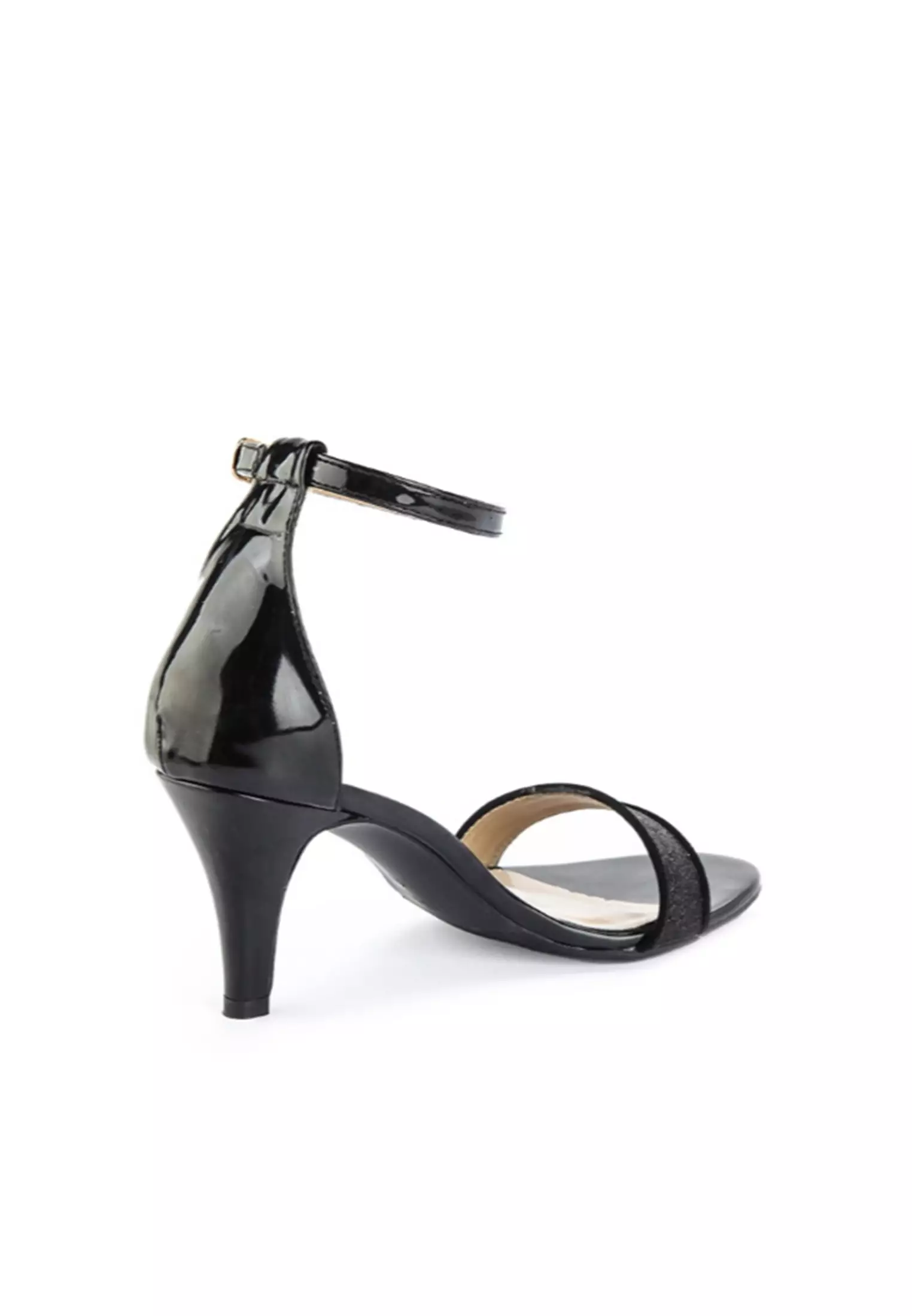 Valerie Sandal Ankle Strap Kitten Heels Wanita