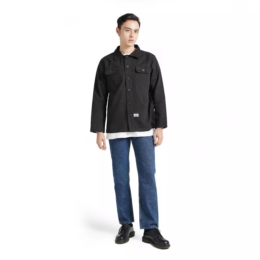 Lee Cooper Long Shirt Fatigue Black