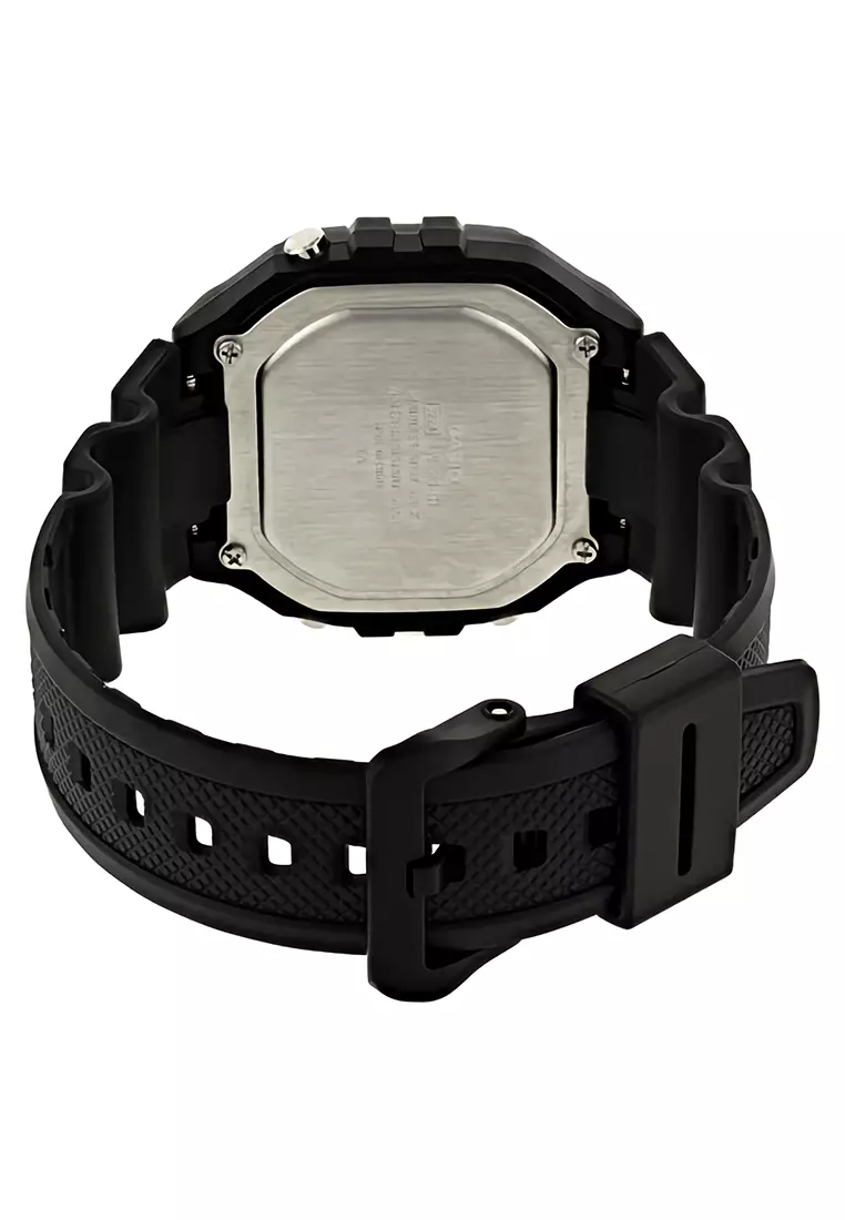 Casio - Jam Tangan Pria - Black - Resin Strap - W-218H-1AV