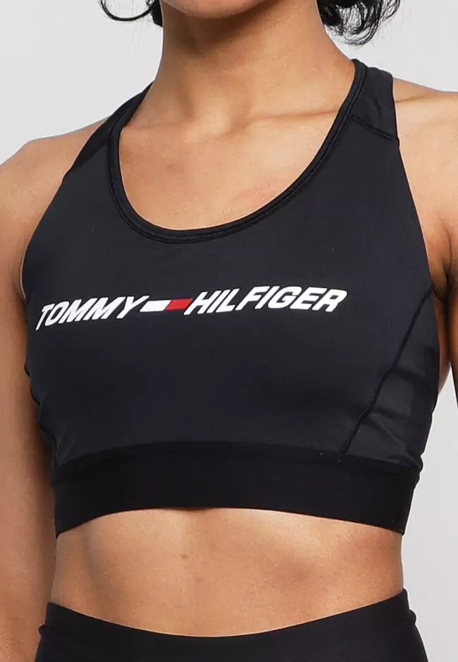 Tommy Hilfiger Mid Intensity Branded Racer Sportsbra Women