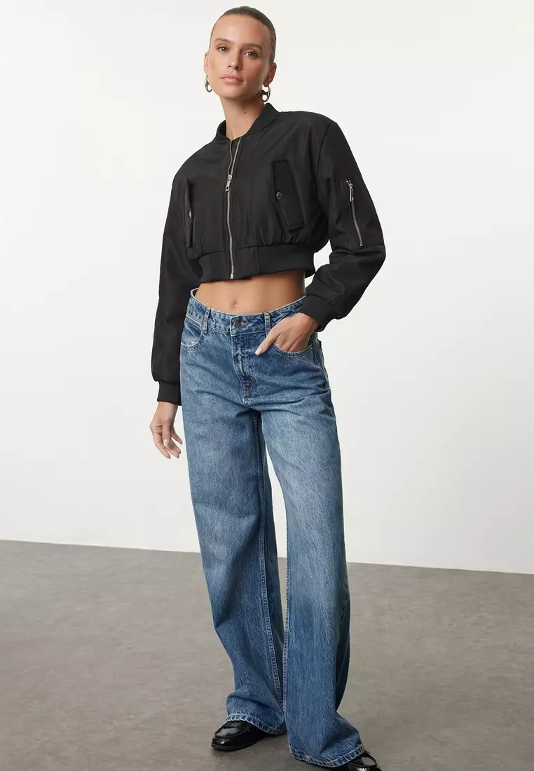 Cotton Wide Leg Jeans
