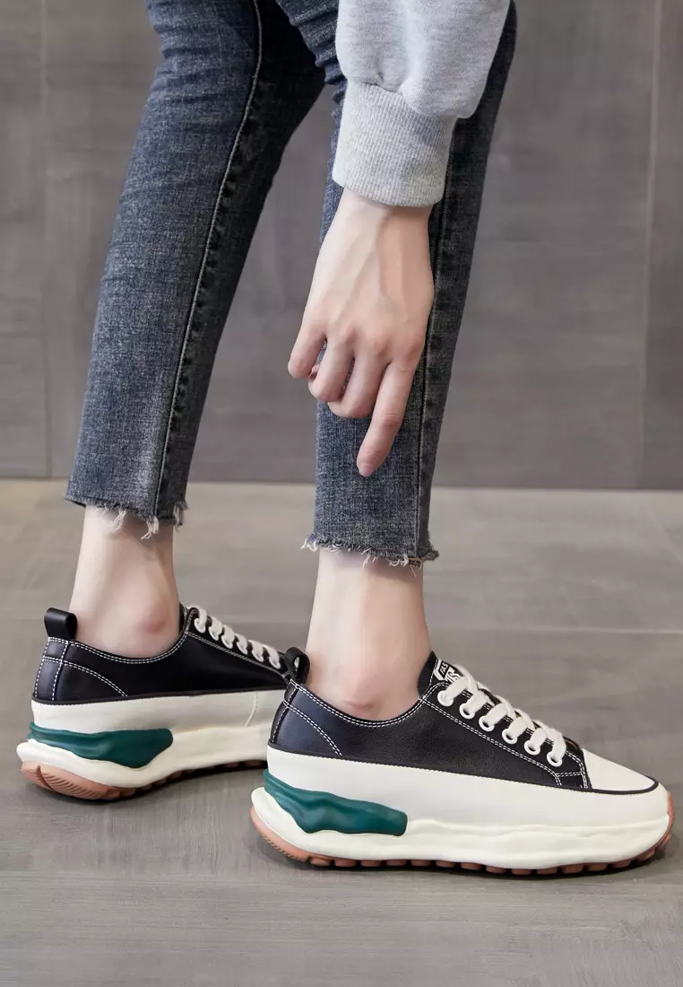 Color Matching Leather Sneakers RX2526