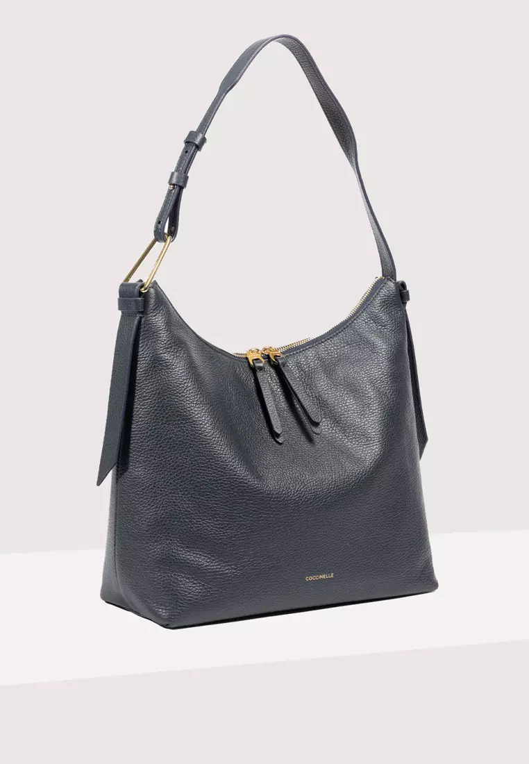 Sac à Main Coccinelle Malory – Modèle Femme Petite Taille, En Cuir Noir, Neuf Avec étiquettes