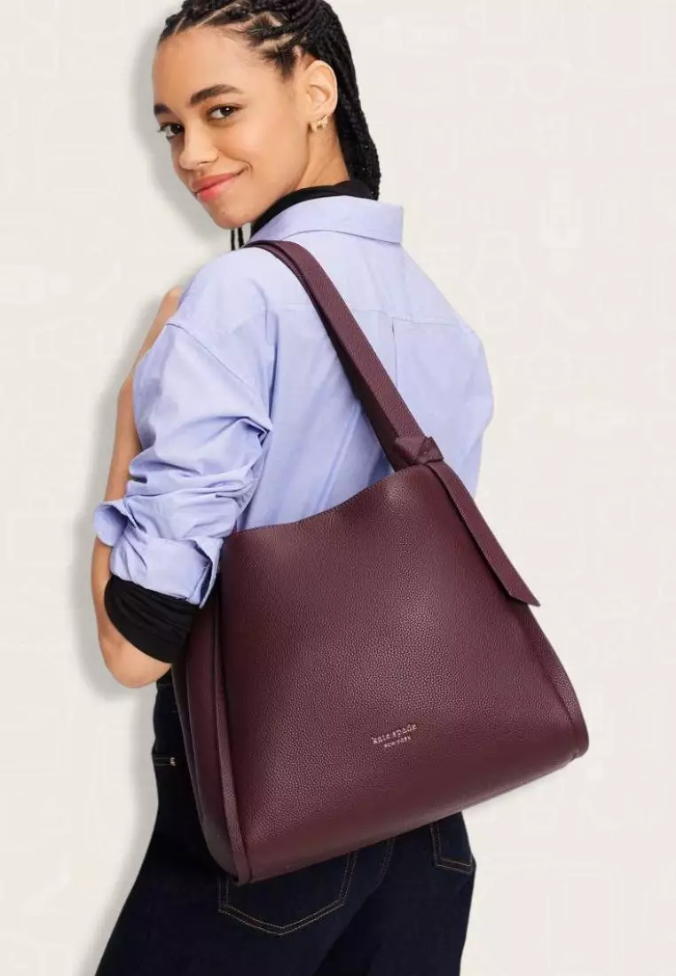 Kate Spade Knott Large Shoulder Bag Deep Cherry