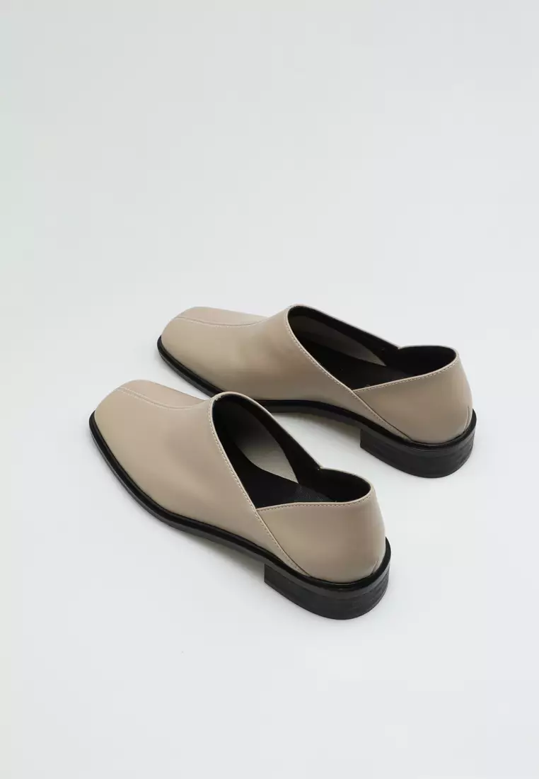 Low Heel Leather Slip-Ons TH8688-1