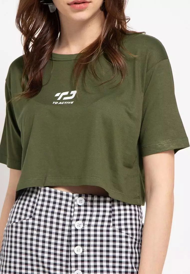 Td Active LS016 Sport CL Crop Top Loose  Dateng