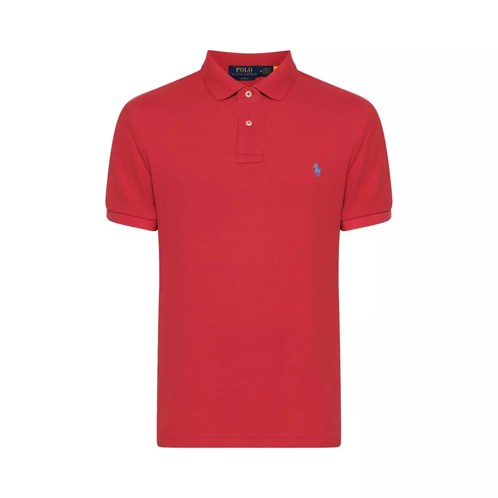 Pique Polo Shirt Slim Fit Red