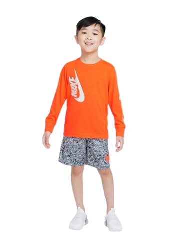 Nike orange Nike Boy's Amplify Long Sleeves Tee (4 - 7 Years) - Total Orange 74C28KAAE07D39GS_1