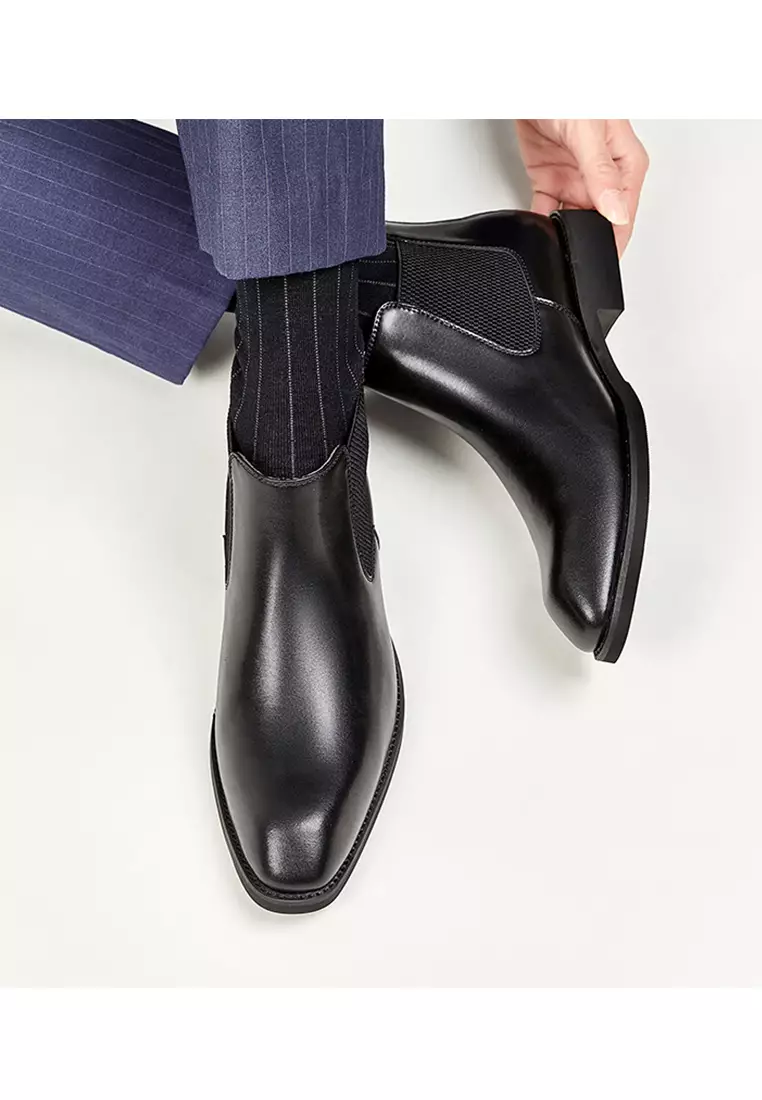 商務真皮切爾西靴 KB25M01