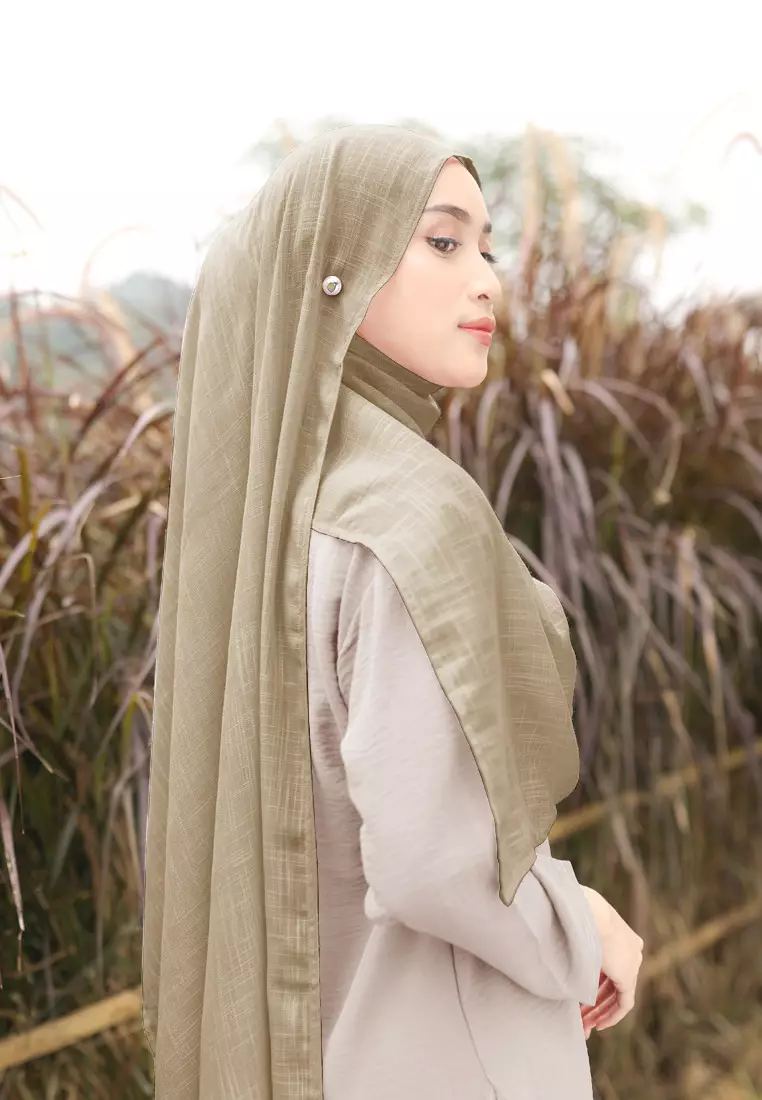 Cotton Bee - Nakeya Shawl | Hijab Pashmina | Viscose Linen - Gold