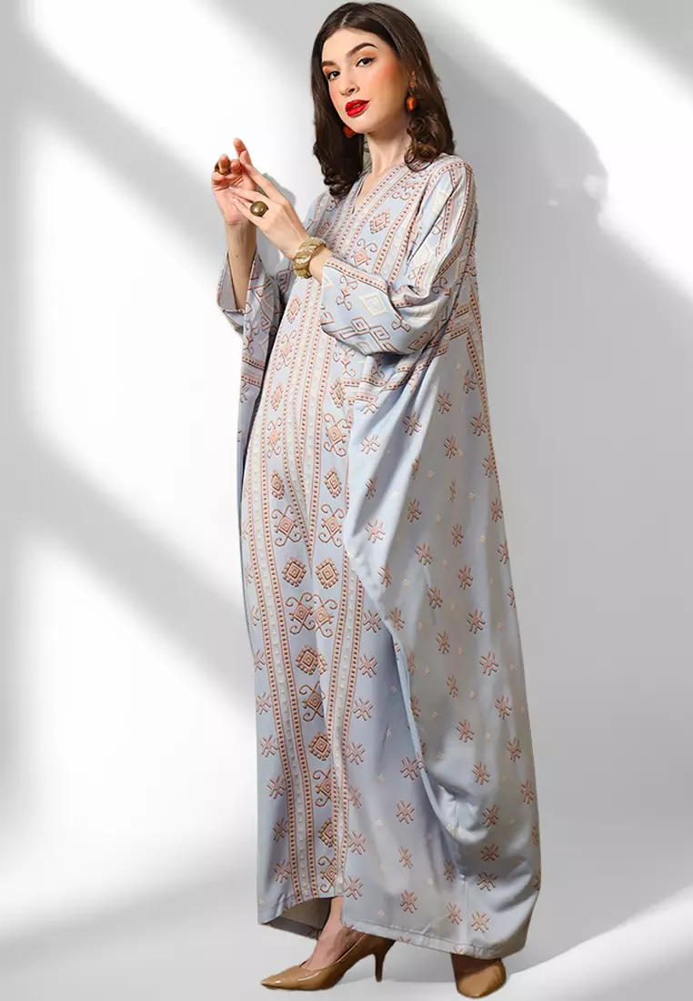Kanzi Exclusive Long Sleeve Songket Kaftan